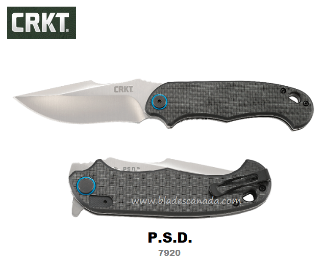 CRKT P.S.D. Flipper Folding Knife, Assisted Opening, 1.4116 Steel, CF/G10, CRKT7920
